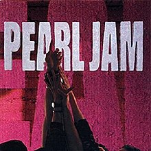 A emblemática capa do álbum "Ten" de Pearl Jam, um dos álbuns mais famosos da música Grunge.
